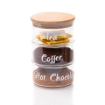 Picture of Three Stackable glass jar with Natural bambo lid