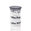 Picture of Three Stackable glass jar with Black bamboo lid