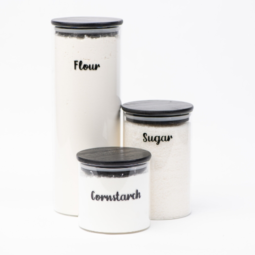 Picture of Airtight Glass jar 700 ml (10 * 15) - Black