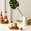 Picture of Shaker Set With Acacia Ball Lid and Stand