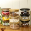 Picture of Three Stackable glass jar with Three bamboo lid