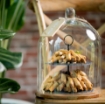 Picture of Two tiers Slate Cake stand with glass dome