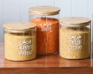 Picture of Airtight Glass Jar - Bamboo Lid 3 L -Straight 