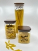 Picture of Set of Three Square Jars ( 2.2 L , 1.2 L  , 700 ml ) - Dark Lid