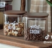 Picture of Square Pantry Set of five  -Dark  