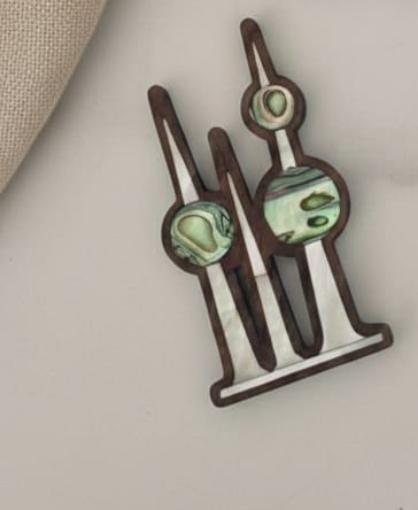 Picture of Kuwait Towers Brooch -  ابراج الكويت